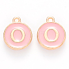 Golden Plated Alloy Enamel Charms ENAM-S118-07O-1