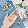 HOBBIESAY 6Pcs 6 Styles Zinc Alloy Swivel Clasps FIND-HY0003-15-3