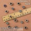 50Pcs 10 Styles Antique Silver Plated Metal Alloy Rhinestone European Beads ALRI-YW0001-29-2