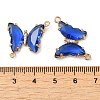 Brass Pave Faceted Glass Connector Charms FIND-Z020-04B-3