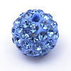 Polymer Clay Pave Rhinestone Beads X-RB-Q197-12mm-07-2