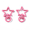 Spray Painted Eco-Friendly Alloy Swivel Snap Hooks Clasps PALLOY-T080-14J-NR-2