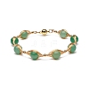 Healing Power Natural Green Aventurine Beaded Bracelets for Men Women X1-BJEW-TA00012-02-1