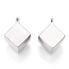 Brass Rhombus Thick Hoop Earrings for Women EJEW-F303-05P-4