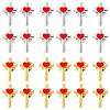 24Pcs 2 Colors Cross with Heart Alloy Enamel Lapel Pin Backs for Backpack Clothes JEWB-FG0001-59-6