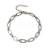 304 Stainless Steel Hollow Cross-Linked Chain Bracelets for Women BJEW-JB12294-01-2