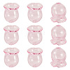 10Pcs Glass Bead Caps for Wind Chimes Making GLAA-BY0001-05E-3