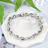 304 Stainless Steel Infinity Link Chain Bracelets for Women Men BJEW-F488-53D-P-1