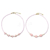 2Pcs 2 Styles Ocean Turtle Starfish Synthetic Turquoise & Natural Pearl & Glass Seed Beaded Necklaces NJEW-JN06130-01-2