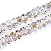 Electroplate Transparent Glass Beads Strands EGLA-N022-05B-C12-1