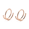 Double Nose Ring for Single Piercing AJEW-C010-02RG-02-2