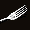 Globleland Word Pattern 304 Stainless Steel Fork AJEW-GL0001-17E-3