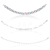 1 Set 3 Styles Iron Hat Chain with Lobster Claw Clasp HJEW-CN0001-31A-6
