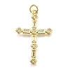 Brass Micro Pave Cubic Zirconia Pendants KK-Z100-34G-01-1