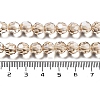Electroplate Transparent Glass Beads Strands EGLA-A035-T8mm-A22-4