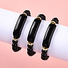 Natural Obsidian Beads Stretch Bracelets BJEW-T022-04A-4