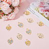 SUNNYCLUE 30Pcs 3 Colors Rack Plating Alloy Enamel Pendants FIND-SC0004-08-4