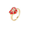 Adjustable Brass Micro Pave Colorful Cubic Zirconia Finger Rings RJEW-S044-163-NF-4