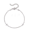 304 Stainless Steel Cross Link Bracelets for Women BJEW-JB12360-01-3