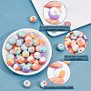 CHGCRAFT 60Pcs 3 Colors Silicone Beads SIL-CA0001-10-4