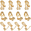 24Pcs Brass Clip-on Earring Findings FIND-SC0013-11G-1