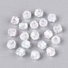 Transparent Spray Painted Glass Beads LS-EGLA-N018-4mm-12-1