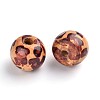 Printed Natural Wood Beads WOOD-R243-20mm-B02-2