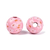Printed Wood European Beads WOOD-G029-06E-2