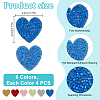 24Pcs 6 Colors Rhinestone Thread Iron on/Sew On Patches PATC-DR0001-03-2