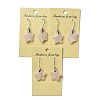 Natural Rose Quartz Star Dangle Earrings EJEW-I315-03P-11-3