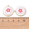 Plating Eco-Friendly Printed Alloy Pendants AL-CBAE25B-01B-G-2