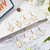  DIY Wood Dangle Earring Making Kits DIY-NB0005-50-4