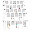 DIY 5-Tier Stairs Shape Acrylic Earring Displays Holder Set ODIS-WH0029-64B-7