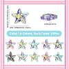 100Pcs 10 Colors Starfish Handmade Glass Beads GLAA-SC0002-80B-2