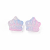 Two Tone Transparent Spray Painted Glass Beads GLAA-Q092-02-C10-2