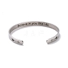 Non-Tarnish 304 Stainless Steel Open Cuff Bangle BJEW-G653-01P-04-2