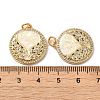 Brass Micro Pave Cubic Zirconia with Synthetic Opal Pendants KK-D096-10G-3