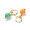 Dyed Natural Freshwater Shell Pendants PALLOY-JF05441-01-2
