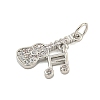 Rack Plating Brass Micro Pave Clear Cubic Zirconia Pendants KK-U021-06P-2