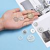 Metal Alloy Steampunk Gear Charms Connectors Cog Pendants TIBEP-X0021-01AS-LF-6