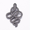 Brass Micro Pave Cubic Zirconia Pendants ZIRC-E135-42B-1