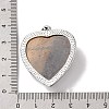 Heart Natural & Synthetic Mixed Stone Pendants GP356-2