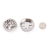 304 Stainless Steel Magnetic Diffuser Locket Aromatherapy Essential Oil Buckle AJEW-M027-11P-2