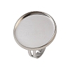304 Stainless Steel Cuff Ring Components STAS-D372-06P-07-1