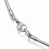 Non-Tarnish 304 Stainless Steel Snake Chain Necklaces NJEW-G310-09P-3