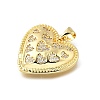 Brass Micro Pave Cubic Zirconia Pendants KK-Q066-18B-G-2