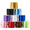 SUNNYCLUE 10 Rolls 10 Colors Nylon Rattail Satin Cord NWIR-SC0001-09-1