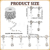 4M Flat Round with Cross Charm Brass Rhinestone Chains DIY-PH0030-93S-2