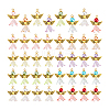 48Pcs 8 Color Alloy & Acrylic Pendants PALLOY-PH01791-6