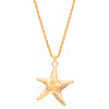 Starfish Alloy Pendant Necklace & Stud Earring & Ring Sets for Women FS-WG0D5F4-03-5